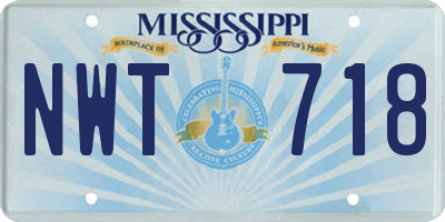 MS license plate NWT718