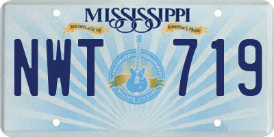 MS license plate NWT719