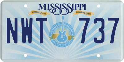 MS license plate NWT737