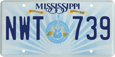 MS license plate NWT739