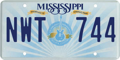 MS license plate NWT744