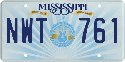 MS license plate NWT761