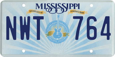 MS license plate NWT764