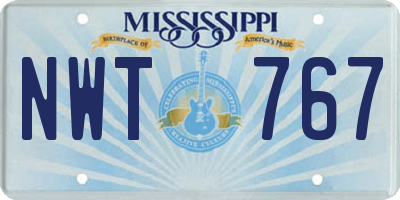 MS license plate NWT767