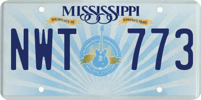 MS license plate NWT773