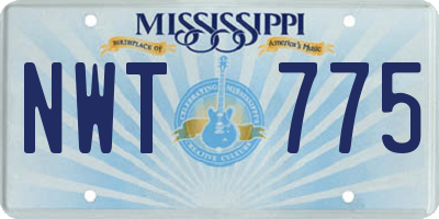 MS license plate NWT775