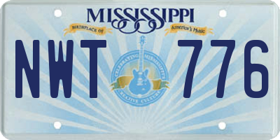 MS license plate NWT776