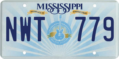 MS license plate NWT779