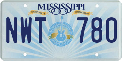 MS license plate NWT780