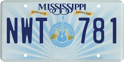 MS license plate NWT781