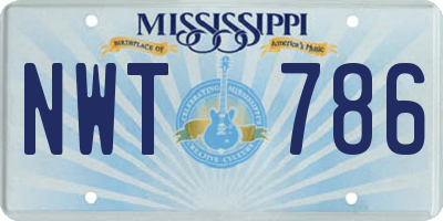 MS license plate NWT786