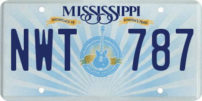 MS license plate NWT787