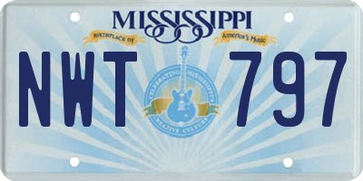 MS license plate NWT797