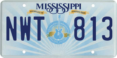 MS license plate NWT813