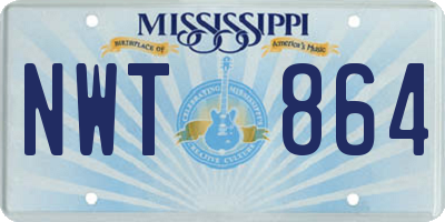 MS license plate NWT864