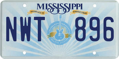 MS license plate NWT896
