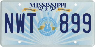 MS license plate NWT899