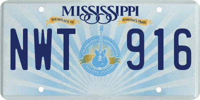 MS license plate NWT916