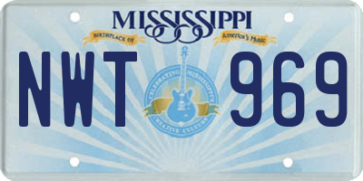 MS license plate NWT969