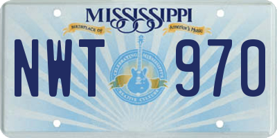 MS license plate NWT970