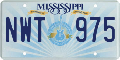 MS license plate NWT975