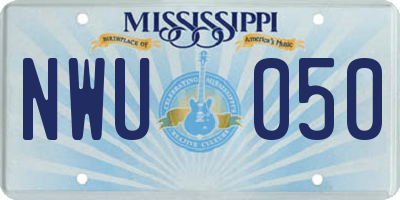 MS license plate NWU050