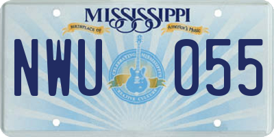 MS license plate NWU055