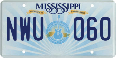 MS license plate NWU060