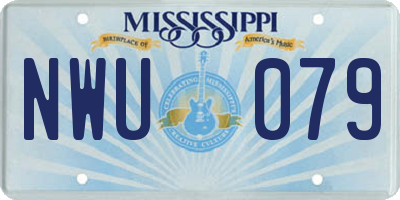 MS license plate NWU079