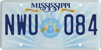MS license plate NWU084