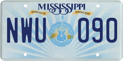 MS license plate NWU090
