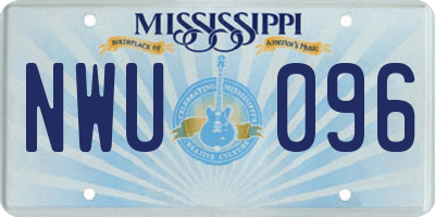 MS license plate NWU096