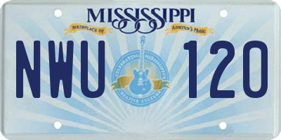 MS license plate NWU120