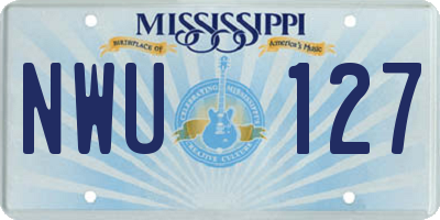 MS license plate NWU127