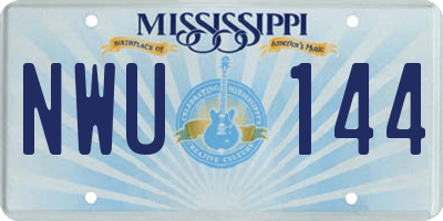 MS license plate NWU144