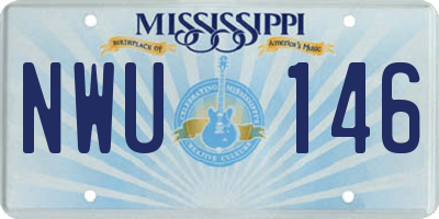 MS license plate NWU146