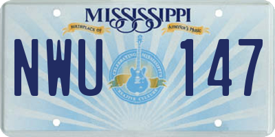 MS license plate NWU147