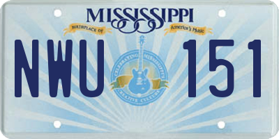 MS license plate NWU151