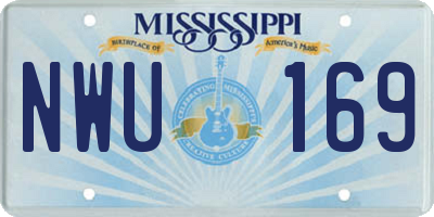 MS license plate NWU169
