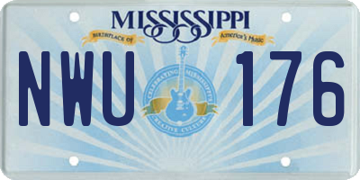 MS license plate NWU176