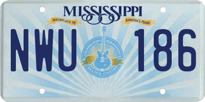 MS license plate NWU186