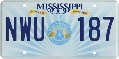 MS license plate NWU187