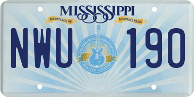 MS license plate NWU190