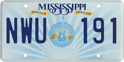 MS license plate NWU191