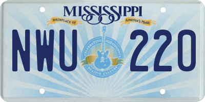 MS license plate NWU220