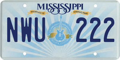 MS license plate NWU222