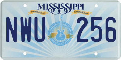 MS license plate NWU256