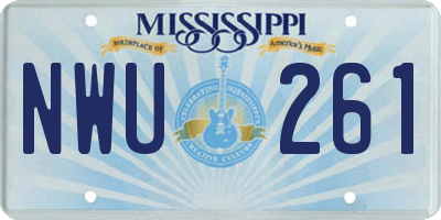 MS license plate NWU261