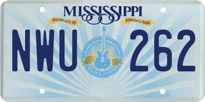 MS license plate NWU262
