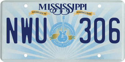 MS license plate NWU306